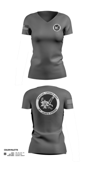 Womens Short Sleeve Vneck Shirt, Special Investigations Unit, , Teamtime, Team time, sublimation, custom sports apparel, team uniforms, spirit wear, spiritwear, sports uniforms, custom shirts, team store, custom team store, fundraiser sports, apparel fundraiser