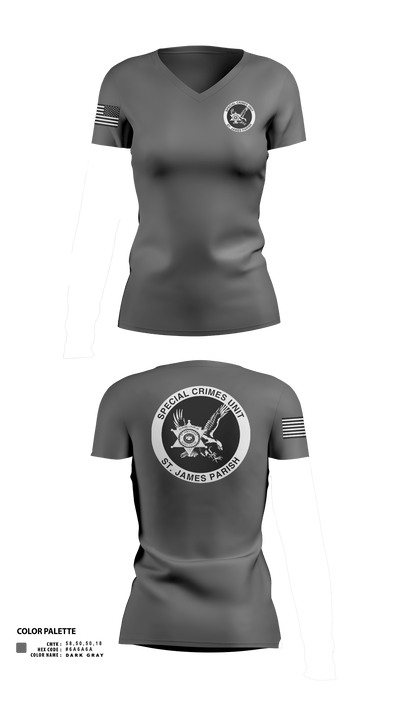 Special Investigations Unit 45981808 Women's Short Sleeve V-neck Shirt - 2