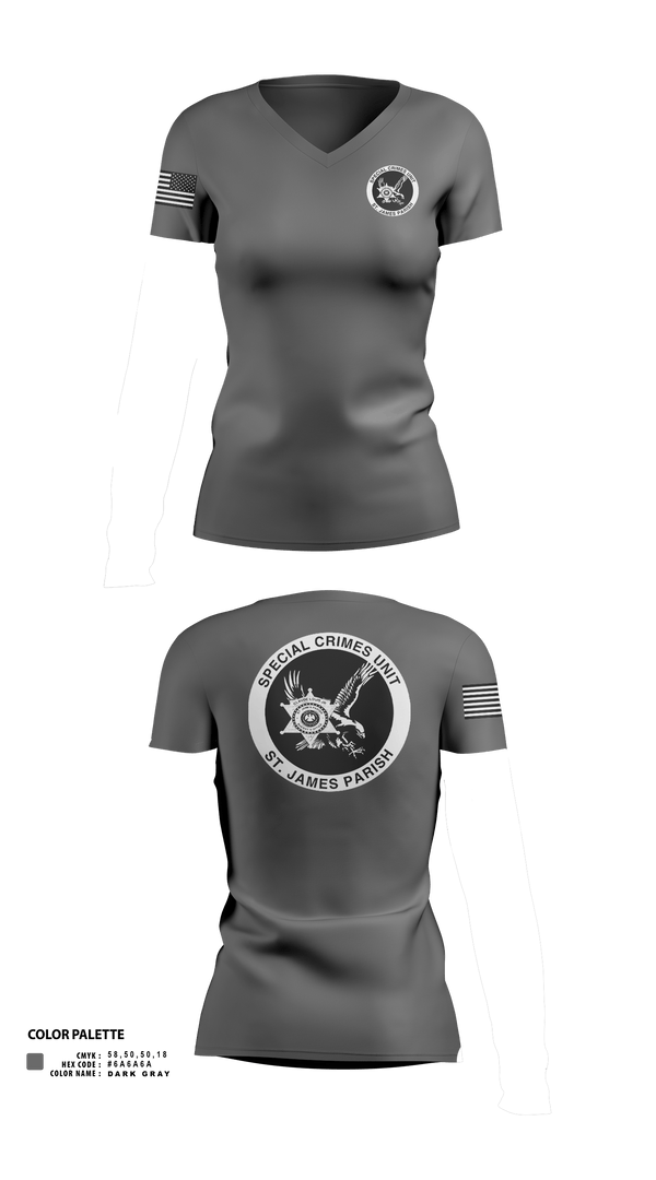 Womens Short Sleeve Vneck Shirt, Special Investigations Unit, , Teamtime, Team time, sublimation, custom sports apparel, team uniforms, spirit wear, spiritwear, sports uniforms, custom shirts, team store, custom team store, fundraiser sports, apparel fundraiser