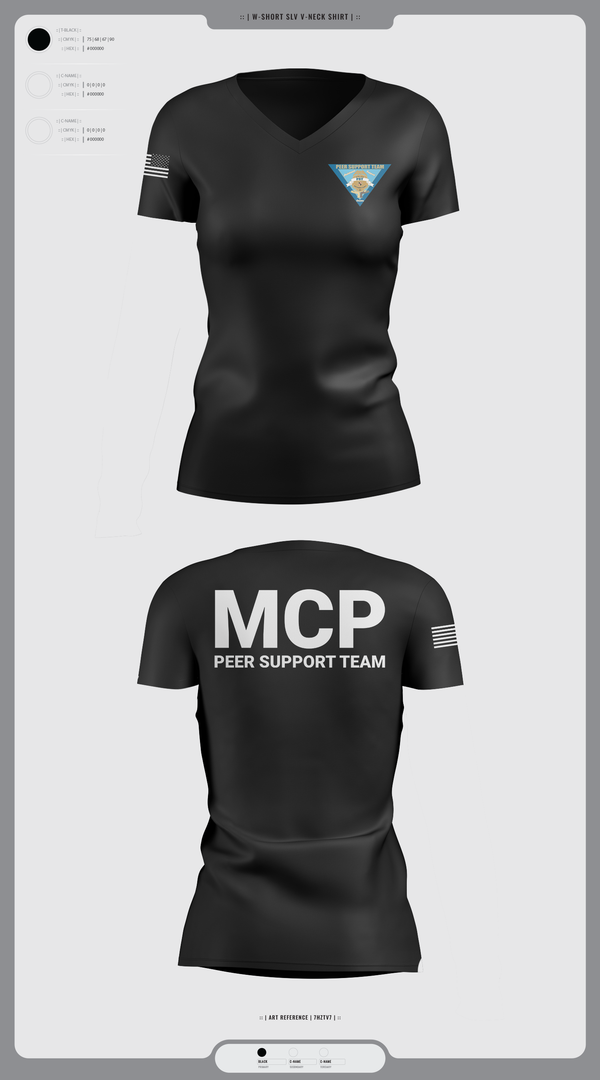 Womens Short Sleeve Vneck Shirt, Montgomery County Police Peer Support Team, Police, Teamtime, Team time, sublimation, custom sports apparel, team uniforms, spirit wear, spiritwear, sports uniforms, custom shirts, team store, custom team store, fundraiser sports, apparel fundraiser