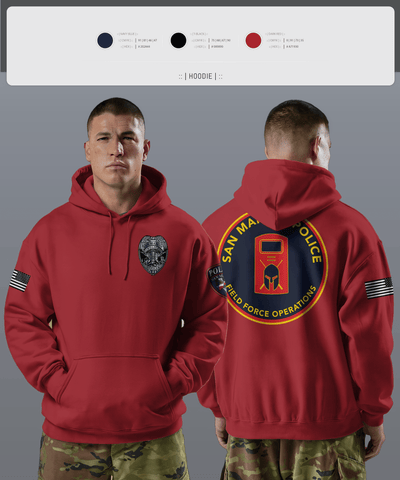 San marcos police - field force 1789471 Hoodie - 3