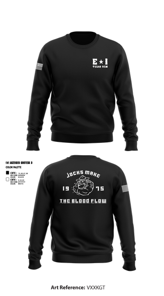 Crew Neck Sweatshirt, E-1 Jocks D1, , Teamtime, Team time, sublimation, custom sports apparel, team uniforms, spirit wear, spiritwear, sports uniforms, custom shirts, team store, custom team store, fundraiser sports, apparel fundraiser