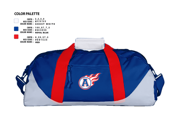Duffle Bag, Blue comets, Track & Field, Teamtime, Team time, sublimation, custom sports apparel, team uniforms, spirit wear, spiritwear, sports uniforms, custom shirts, team store, custom team store, fundraiser sports, apparel fundraiser