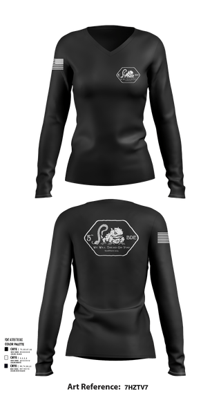 Womens Long Sleeve Vneck Shirt, TCU Ranger Challenge, , Teamtime, Team time, sublimation, custom sports apparel, team uniforms, spirit wear, spiritwear, sports uniforms, custom shirts, team store, custom team store, fundraiser sports, apparel fundraiser