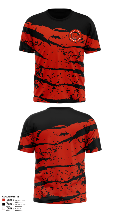 Short Sleeve Performance Shirt, Proctor Raiders, Bowling, Teamtime, Team time, sublimation, custom sports apparel, team uniforms, spirit wear, spiritwear, sports uniforms, custom shirts, team store, custom team store, fundraiser sports, apparel fundraiser