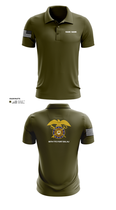 80th TTC 75224066 Short Sleeve Performance Polo - 2