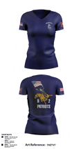 B2 Patriots barrel Women's Short Sleeve V-neck Shirt - 1