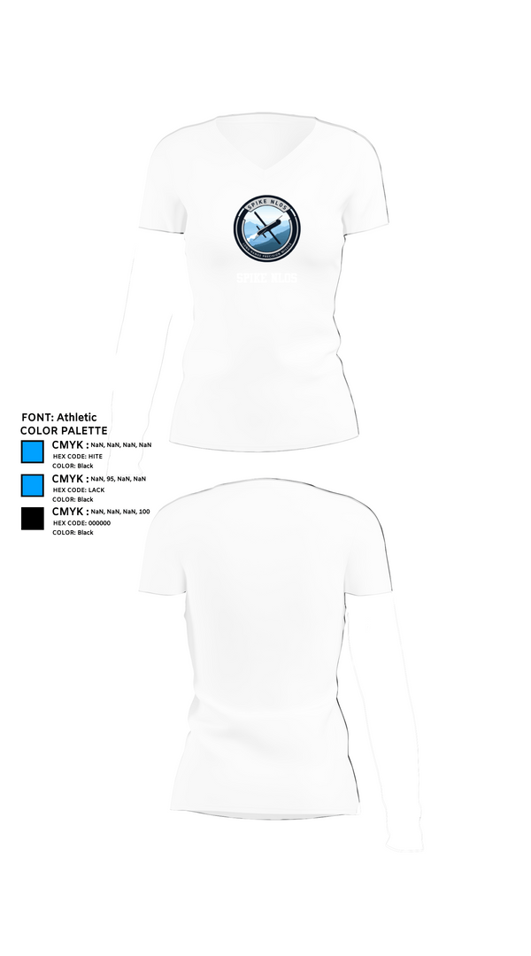 Womens Short Sleeve Vneck Shirt, SPIKE NLOS, , Teamtime, Team time, sublimation, custom sports apparel, team uniforms, spirit wear, spiritwear, sports uniforms, custom shirts, team store, custom team store, fundraiser sports, apparel fundraiser
