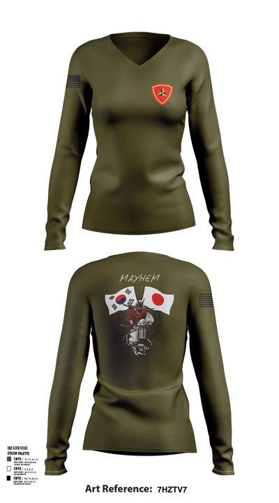3/11 Mayhem 49305412 Women's Long Sleeve V-neck Shirt - 101