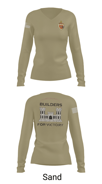 3 EN BN 81320944 Women's Long Sleeve V-neck Shirt - 97