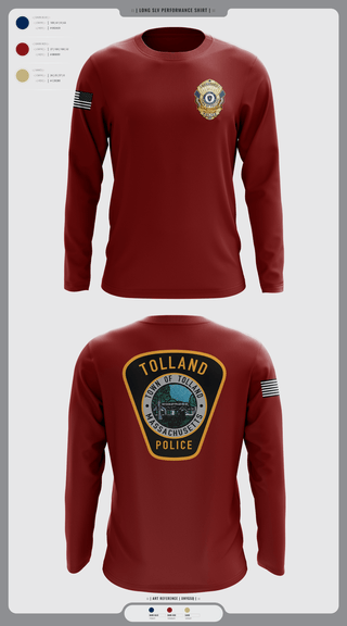 Long Sleeve Performance Shirt, Tolland Police Department, , Teamtime, Team time, sublimation, custom sports apparel, team uniforms, spirit wear, spiritwear, sports uniforms, custom shirts, team store, custom team store, fundraiser sports, apparel fundraiser