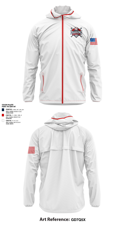 Alabama Diamond Youth Baseball 34695198 Windbreaker - 5