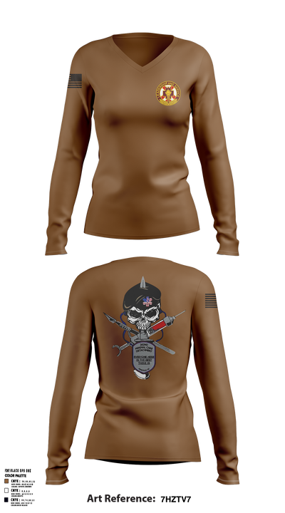 382nd Minimal Care Detachment 80565021 Women's Long Sleeve V-neck Shirt - 1