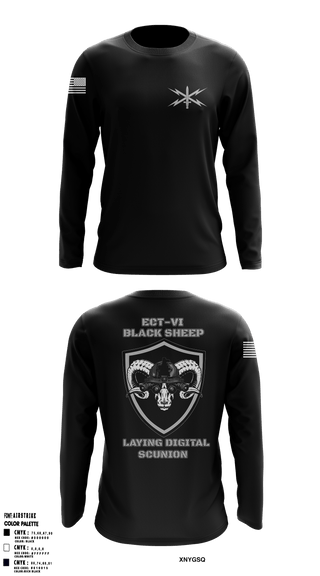 Long Sleeve Performance Shirt, ECT-06, B Co., 11th Cyber Battalion, , Teamtime, Team time, sublimation, custom sports apparel, team uniforms, spirit wear, spiritwear, sports uniforms, custom shirts, team store, custom team store, fundraiser sports, apparel fundraiser