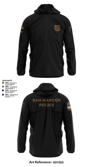 Windbreaker, San Marcos Police Drone Unit, Police, Teamtime, Team time, sublimation, custom sports apparel, team uniforms, spirit wear, spiritwear, sports uniforms, custom shirts, team store, custom team store, fundraiser sports, apparel fundraiser