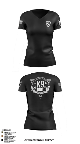 Womens Short Sleeve Vneck Shirt, Guardians of the Night, , Teamtime, Team time, sublimation, custom sports apparel, team uniforms, spirit wear, spiritwear, sports uniforms, custom shirts, team store, custom team store, fundraiser sports, apparel fundraiser