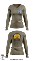 198th Infantry Training Brigade Women's Long Sleeve V-neck Shirt - 6 (1)