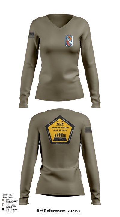 198th Infantry Training Brigade Women's Long Sleeve V-neck Shirt - 6 (1)