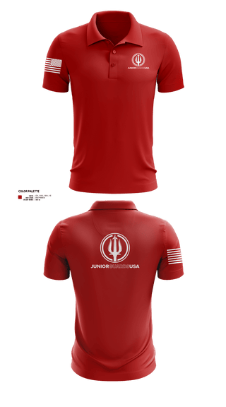 Short Sleeve Performance Polo, Junior Guards USA, Swimming, Teamtime, Team time, sublimation, custom sports apparel, team uniforms, spirit wear, spiritwear, sports uniforms, custom shirts, team store, custom team store, fundraiser sports, apparel fundraiser