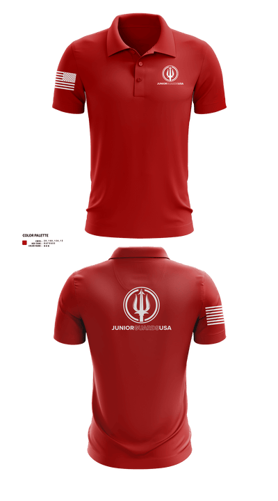 Junior Guards USA 66841563 Short Sleeve Performance Polo - 605