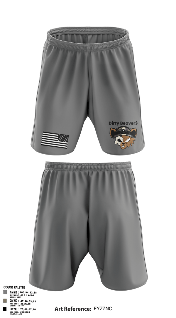 Athletic Shorts With Pockets, Dirty Beaver$, , Teamtime, Team time, sublimation, custom sports apparel, team uniforms, spirit wear, spiritwear, sports uniforms, custom shirts, team store, custom team store, fundraiser sports, apparel fundraiser
