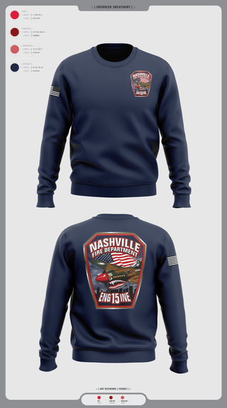 Crew Neck Sweatshirt, Engine 15, , Teamtime, Team time, sublimation, custom sports apparel, team uniforms, spirit wear, spiritwear, sports uniforms, custom shirts, team store, custom team store, fundraiser sports, apparel fundraiser