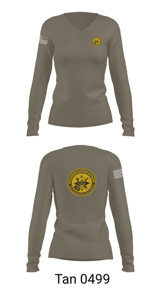 Womens Long Sleeve Vneck Shirt, Battlespace Surveillance Company, , Teamtime, Team time, sublimation, custom sports apparel, team uniforms, spirit wear, spiritwear, sports uniforms, custom shirts, team store, custom team store, fundraiser sports, apparel fundraiser