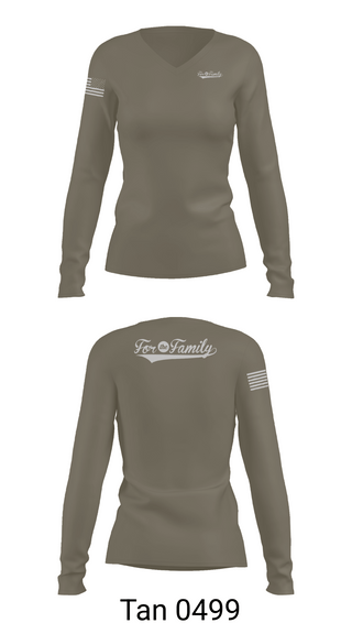 Womens Long Sleeve Vneck Shirt, For The Family, , Teamtime, Team time, sublimation, custom sports apparel, team uniforms, spirit wear, spiritwear, sports uniforms, custom shirts, team store, custom team store, fundraiser sports, apparel fundraiser