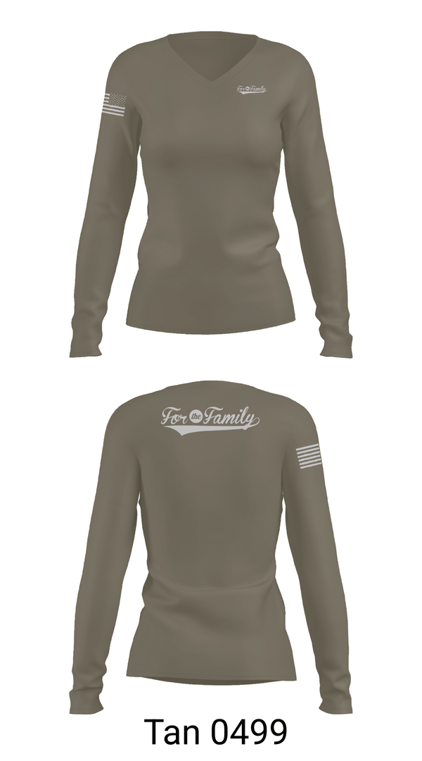Womens Long Sleeve Vneck Shirt, For The Family, , Teamtime, Team time, sublimation, custom sports apparel, team uniforms, spirit wear, spiritwear, sports uniforms, custom shirts, team store, custom team store, fundraiser sports, apparel fundraiser