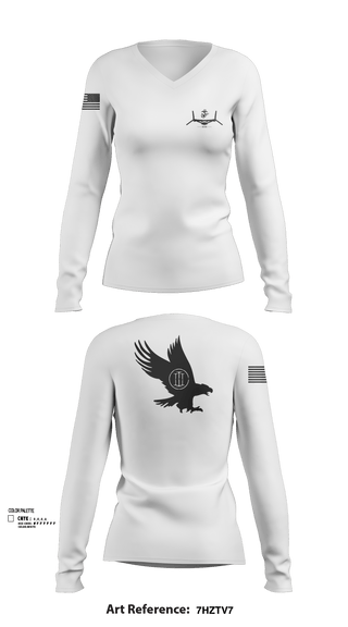 Womens Long Sleeve Vneck Shirt, MVIM Level 3, , Teamtime, Team time, sublimation, custom sports apparel, team uniforms, spirit wear, spiritwear, sports uniforms, custom shirts, team store, custom team store, fundraiser sports, apparel fundraiser