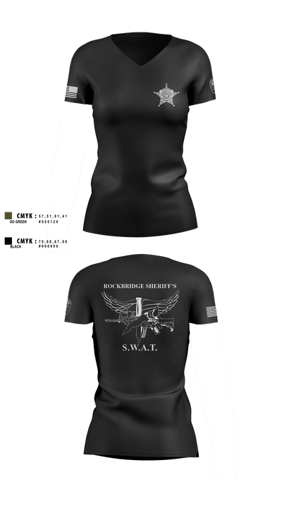Rockbridge County SWAT 87901161 Women's Short Sleeve V-neck Shirt - 2 (1)