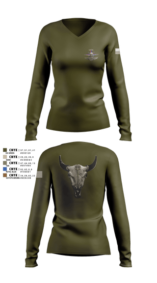 Womens Long Sleeve Vneck Shirt, VP-26 Aircrew Association, , Teamtime, Team time, sublimation, custom sports apparel, team uniforms, spirit wear, spiritwear, sports uniforms, custom shirts, team store, custom team store, fundraiser sports, apparel fundraiser
