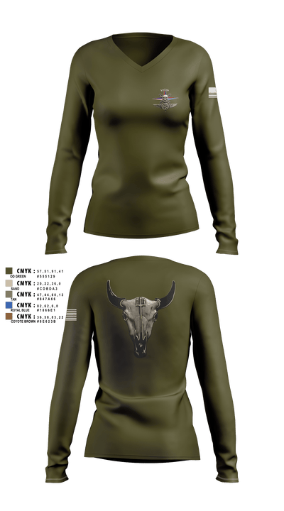 VP-26 Aircrew Association 18137881 Women's Long Sleeve V-neck Shirt - 8