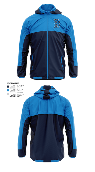 Windbreaker, Beacon Bluedemons, Baseball, Teamtime, Team time, sublimation, custom sports apparel, team uniforms, spirit wear, spiritwear, sports uniforms, custom shirts, team store, custom team store, fundraiser sports, apparel fundraiser