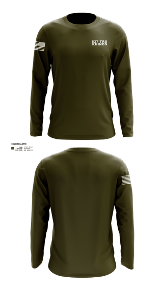 Long Sleeve Performance Shirt, 837 TRS Rhinos, Air Force, Teamtime, Team time, sublimation, custom sports apparel, team uniforms, spirit wear, spiritwear, sports uniforms, custom shirts, team store, custom team store, fundraiser sports, apparel fundraiser