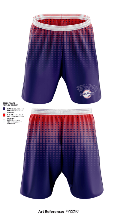 Esparto Little League 63512930 Athletic Shorts With Pockets - 1