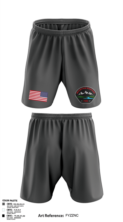 Marine corps mountain warfare training center fire and emergency services 80020462 Athletic Shorts With Pockets - 7