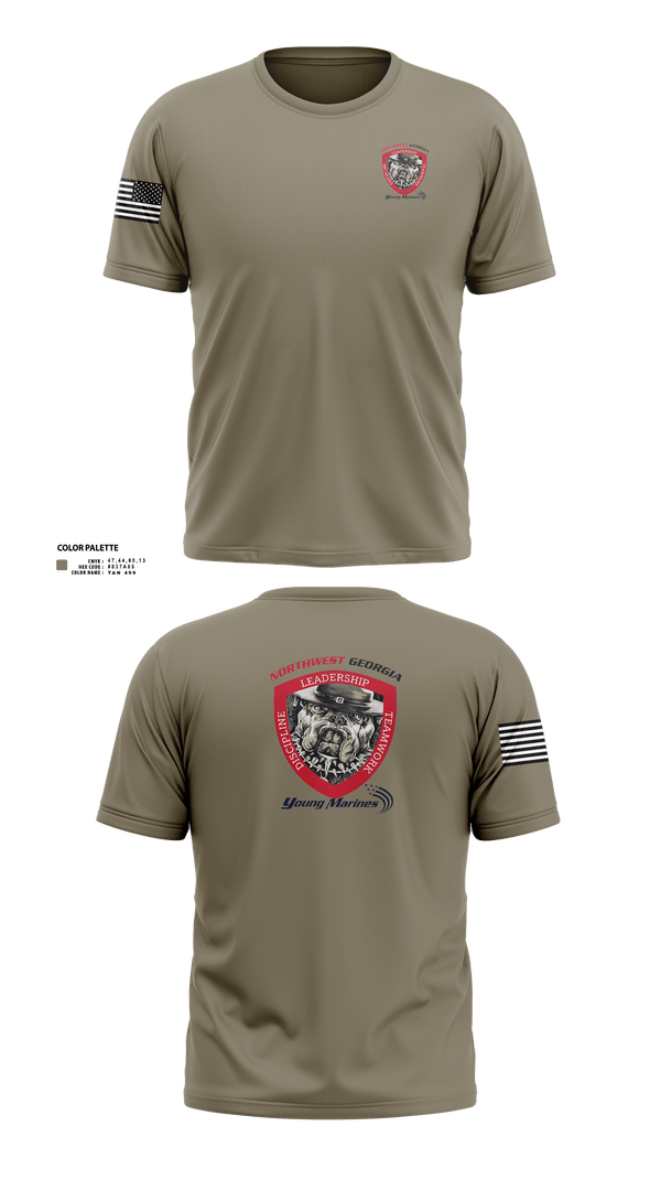 Old School Cotton Feel Shirt, Northwest Georgia Young Marines, , Teamtime, Team time, sublimation, custom sports apparel, team uniforms, spirit wear, spiritwear, sports uniforms, custom shirts, team store, custom team store, fundraiser sports, apparel fundraiser