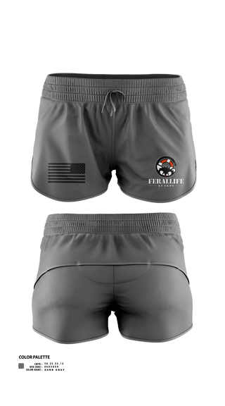 Womens Shorts, Ferallife Guards, , Teamtime, Team time, sublimation, custom sports apparel, team uniforms, spirit wear, spiritwear, sports uniforms, custom shirts, team store, custom team store, fundraiser sports, apparel fundraiser