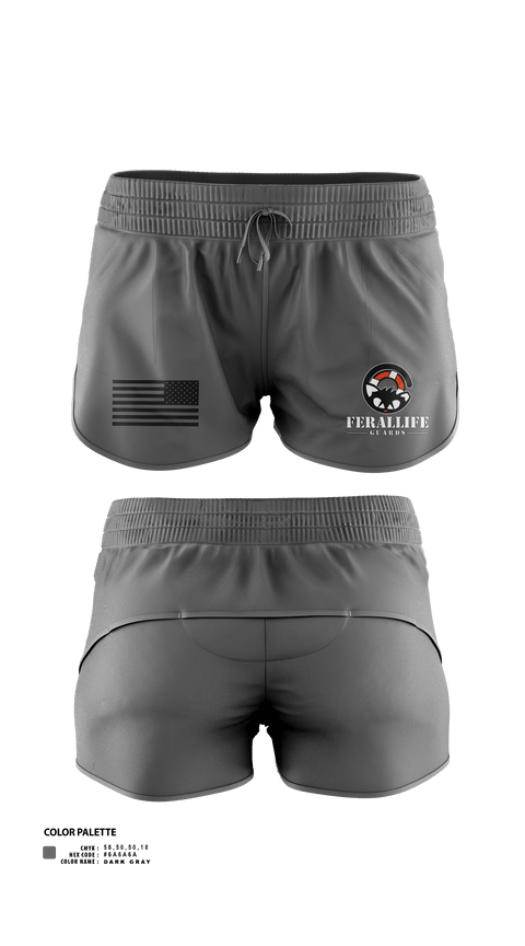 Womens Shorts, Ferallife Guards, , Teamtime, Team time, sublimation, custom sports apparel, team uniforms, spirit wear, spiritwear, sports uniforms, custom shirts, team store, custom team store, fundraiser sports, apparel fundraiser