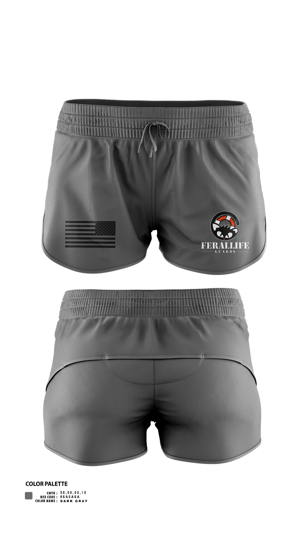 Womens Shorts, Ferallife Guards, , Teamtime, Team time, sublimation, custom sports apparel, team uniforms, spirit wear, spiritwear, sports uniforms, custom shirts, team store, custom team store, fundraiser sports, apparel fundraiser