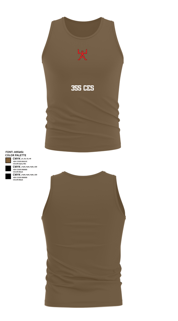 Tank Top, 355 CES, Air Force, Teamtime, Team time, sublimation, custom sports apparel, team uniforms, spirit wear, spiritwear, sports uniforms, custom shirts, team store, custom team store, fundraiser sports, apparel fundraiser
