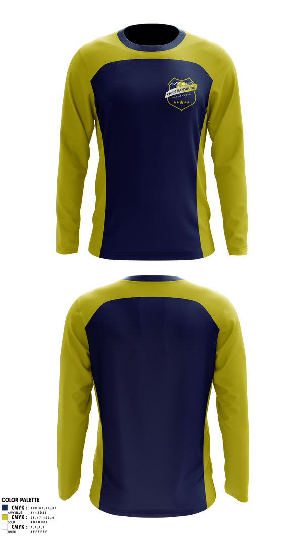 Long Sleeve Performance Shirt, Christiansburg Soccer Club, Men's Soccer, Teamtime, Team time, sublimation, custom sports apparel, team uniforms, spirit wear, spiritwear, sports uniforms, custom shirts, team store, custom team store, fundraiser sports, apparel fundraiser