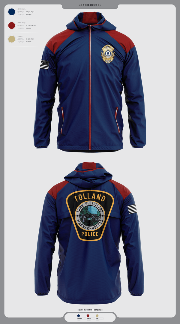 Windbreaker, Tolland Police Department, , Teamtime, Team time, sublimation, custom sports apparel, team uniforms, spirit wear, spiritwear, sports uniforms, custom shirts, team store, custom team store, fundraiser sports, apparel fundraiser