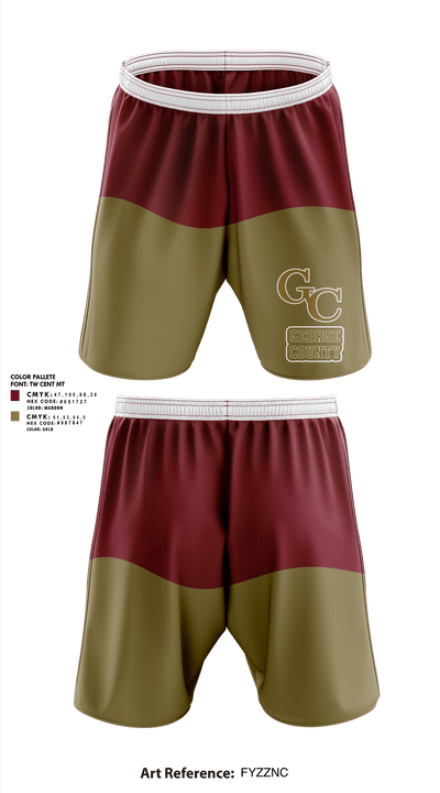 George County Middle School Track and Field 41833879 Athletic Shorts With Pockets - 1