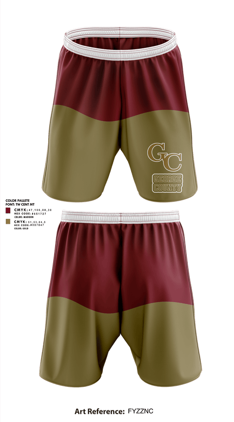 Athletic Shorts With Pockets, George County Middle School Track and Field, Track & Field, Teamtime, Team time, sublimation, custom sports apparel, team uniforms, spirit wear, spiritwear, sports uniforms, custom shirts, team store, custom team store, fundraiser sports, apparel fundraiser