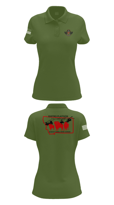 E co. 1-189th 4920111 Women's Short Sleeve Performance Polo  - 52