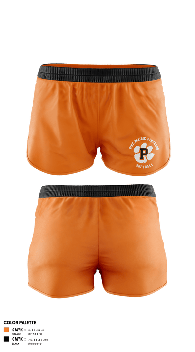 Pine Prairie Panthers Softball 4655402 Women's Shorts - 1
