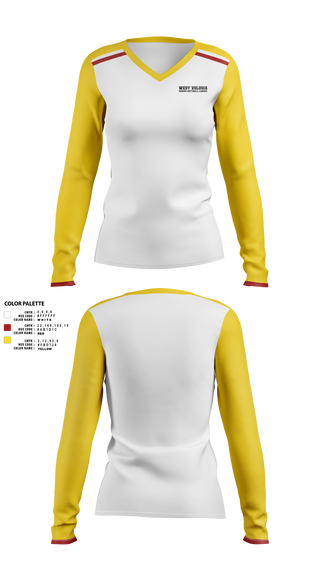 Womens Long Sleeve Vneck Shirt, West Volusia Senior Softball League, Softball, Teamtime, Team time, sublimation, custom sports apparel, team uniforms, spirit wear, spiritwear, sports uniforms, custom shirts, team store, custom team store, fundraiser sports, apparel fundraiser