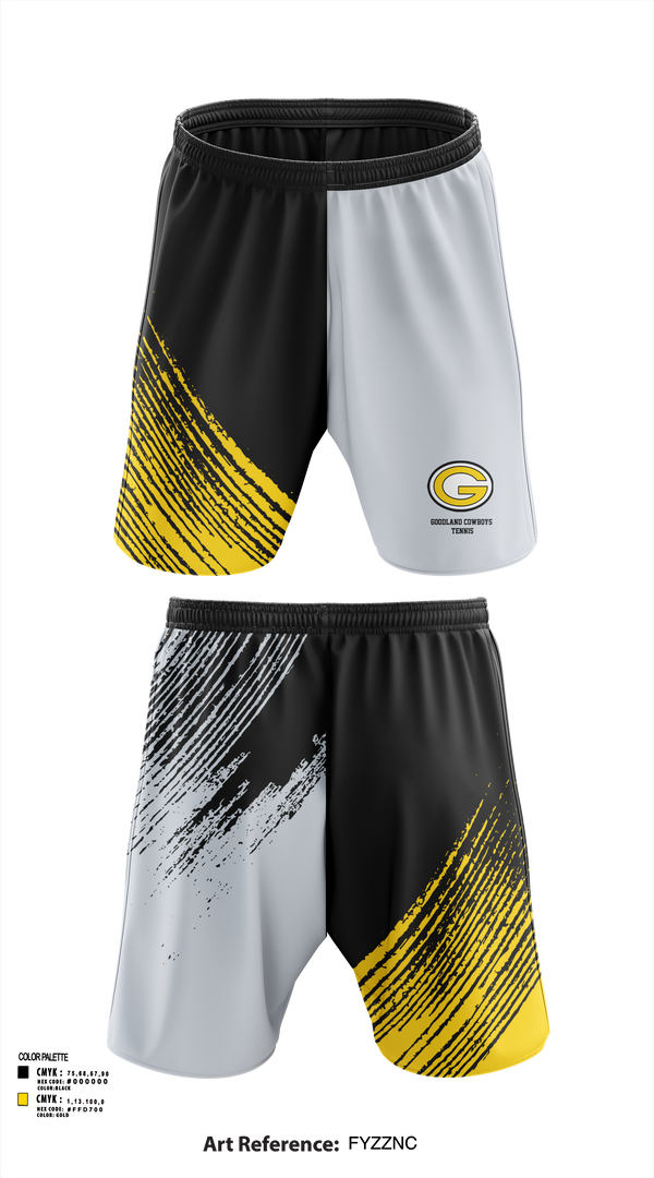 Athletic Shorts With Pockets, Goodland Cowboys Tennis, Tennis, Teamtime, Team time, sublimation, custom sports apparel, team uniforms, spirit wear, spiritwear, sports uniforms, custom shirts, team store, custom team store, fundraiser sports, apparel fundraiser